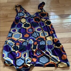 Glam Multicolor Geometric Dress